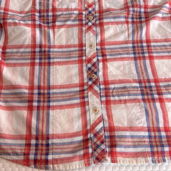 THE NORTH FACE BUTTON FRONT PLAID COTTON SHIRT SZ MED OUTDOOR WESTERN FALL - Picture 5 of 9
